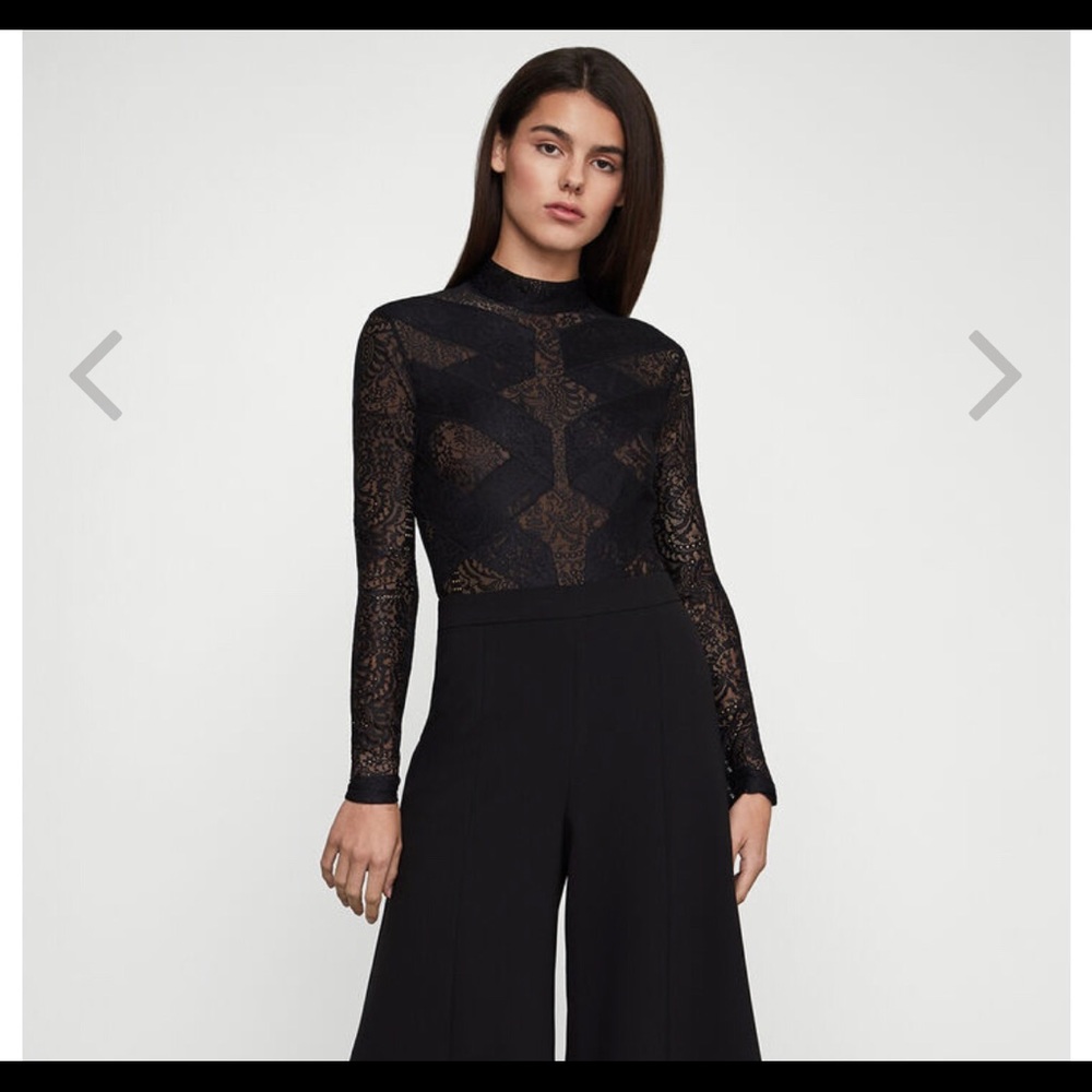 BCBG lace long sleeve bodysuit